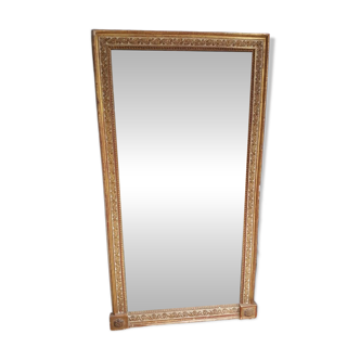 Golden mirror repainted in grey from the louis xvi period