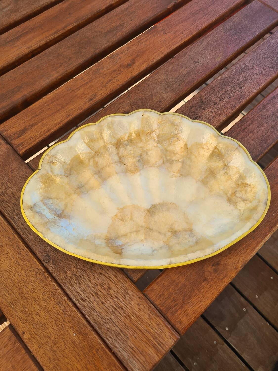 Mother-of-pearl and brass pocket emptier