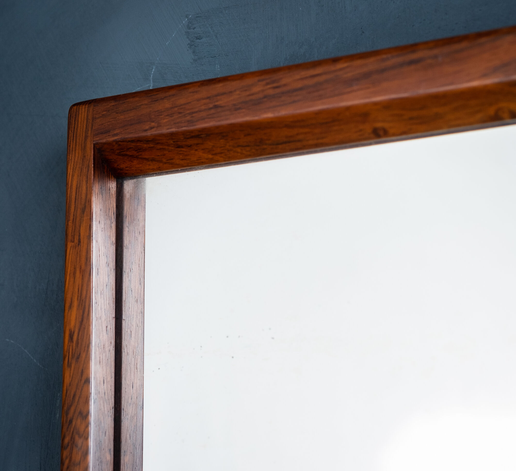Danish Mirror with Rosewood Frame by Aksel Kjersgaard, 1960