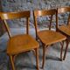 Set of six Baumann bistro chairs, France, 1950s
