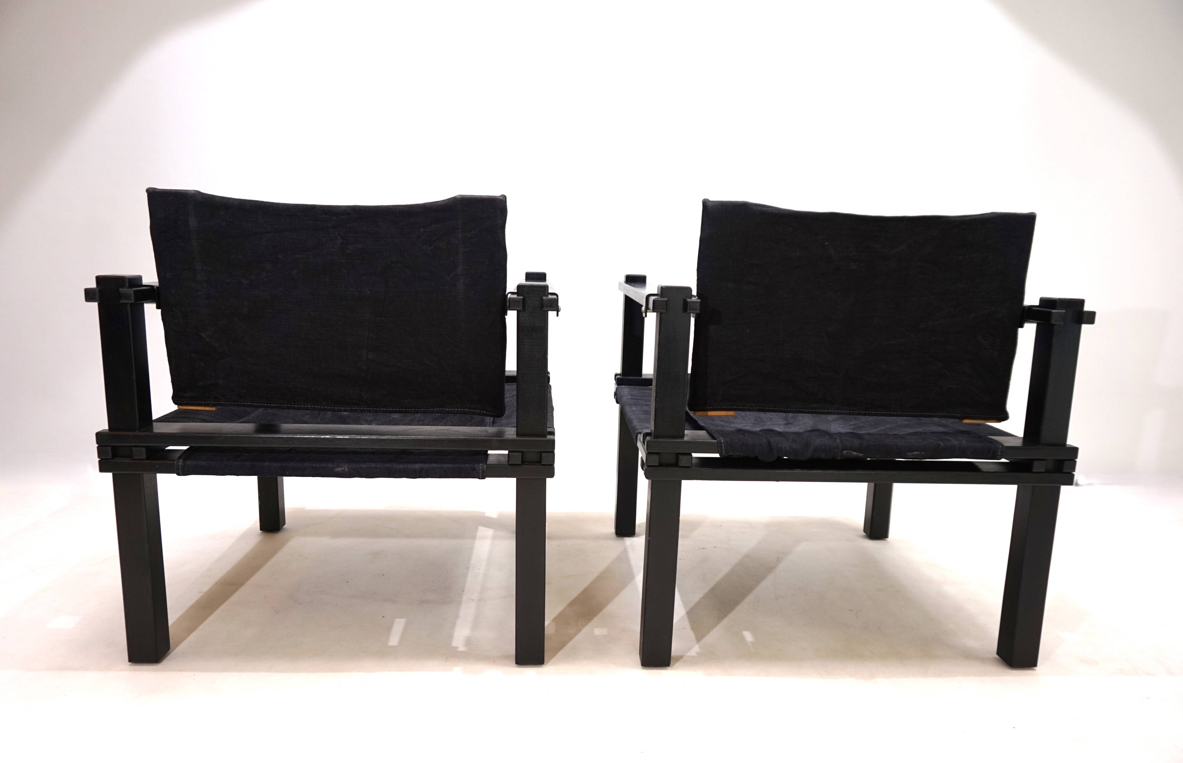 Bofinger set of 2 Farmer lounge chairs with table by Gerd Lange, 1960