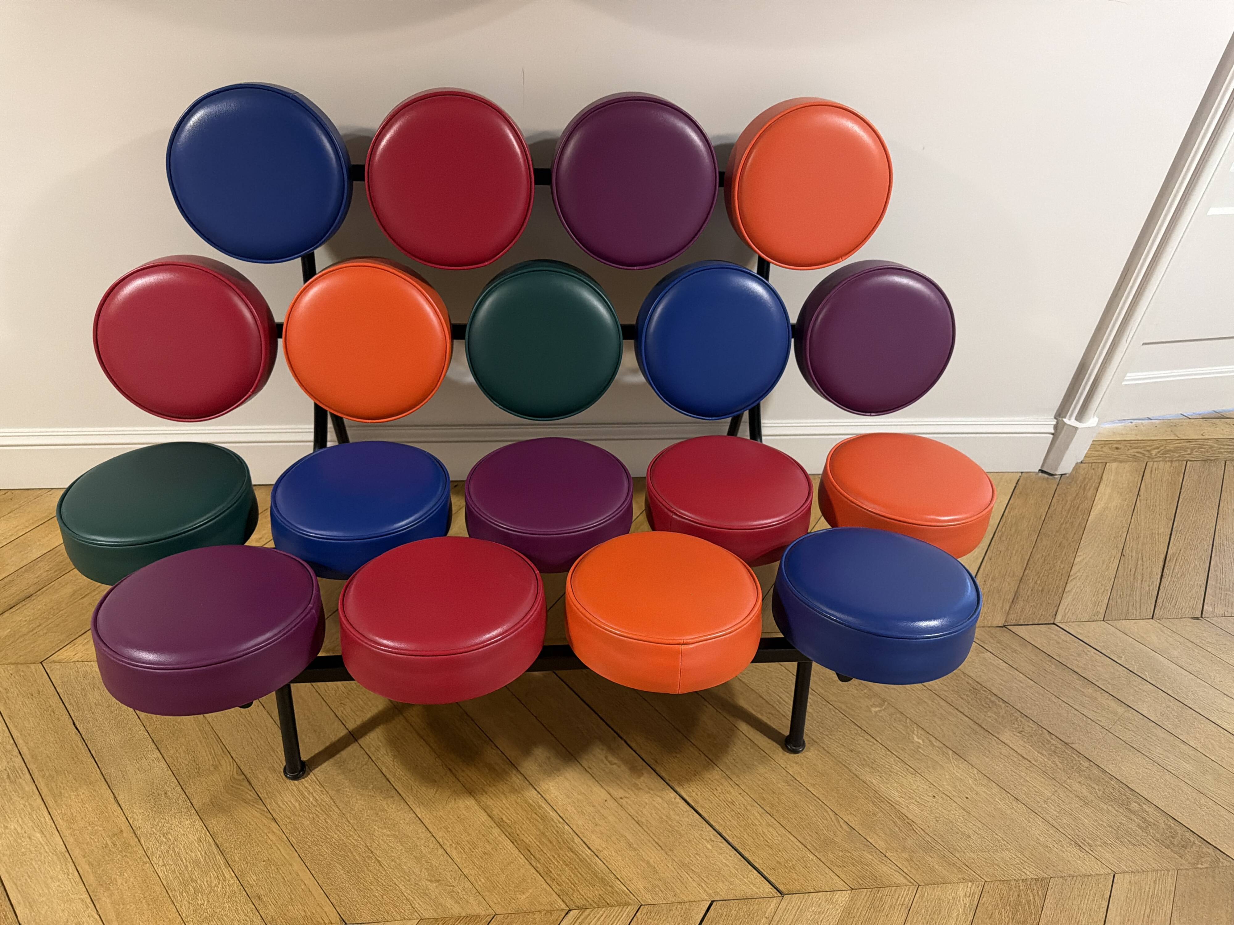 Marshmallow leather sofa by George Nelson for Vitra