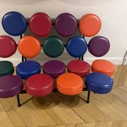 Banquette cuir Marshmallow de George Nelson, Vitra