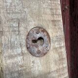 Antique coat rack with 12 hooks on wood (in different colors)