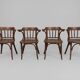 4 Baumann armchairs in bent wood