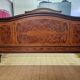 François Linke (1855-1943), marquetry veneered wooden bed in Louis XVI style