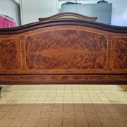 François Linke (1855-1943), marquetry veneered wooden bed in Louis XVI style