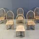 Vintage Windsor Style Dining Chairs, 1960s - Set of 6