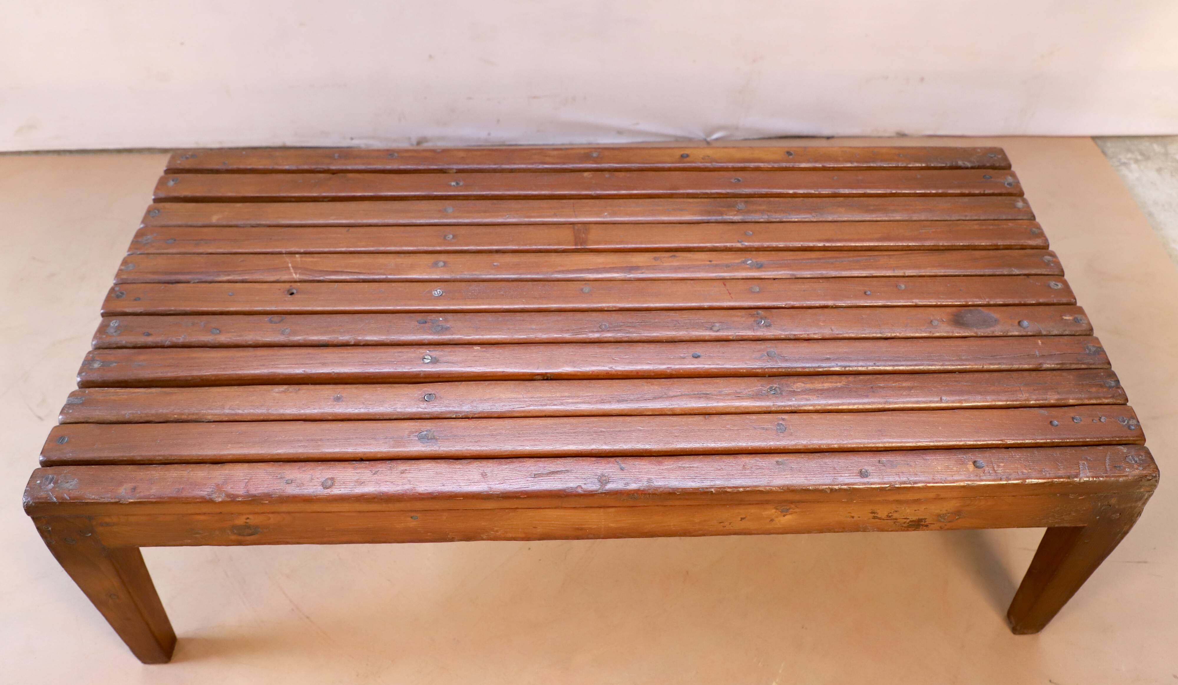 Old Burmese teak bench