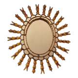 Sun mirror in gilded wood, 60x52 cm