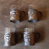Set of 4 original digestive glasses