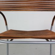 Set of 2 leather Mis B2 RVS armchairs by Tito Agnoli  for Pierantonio Bonacina