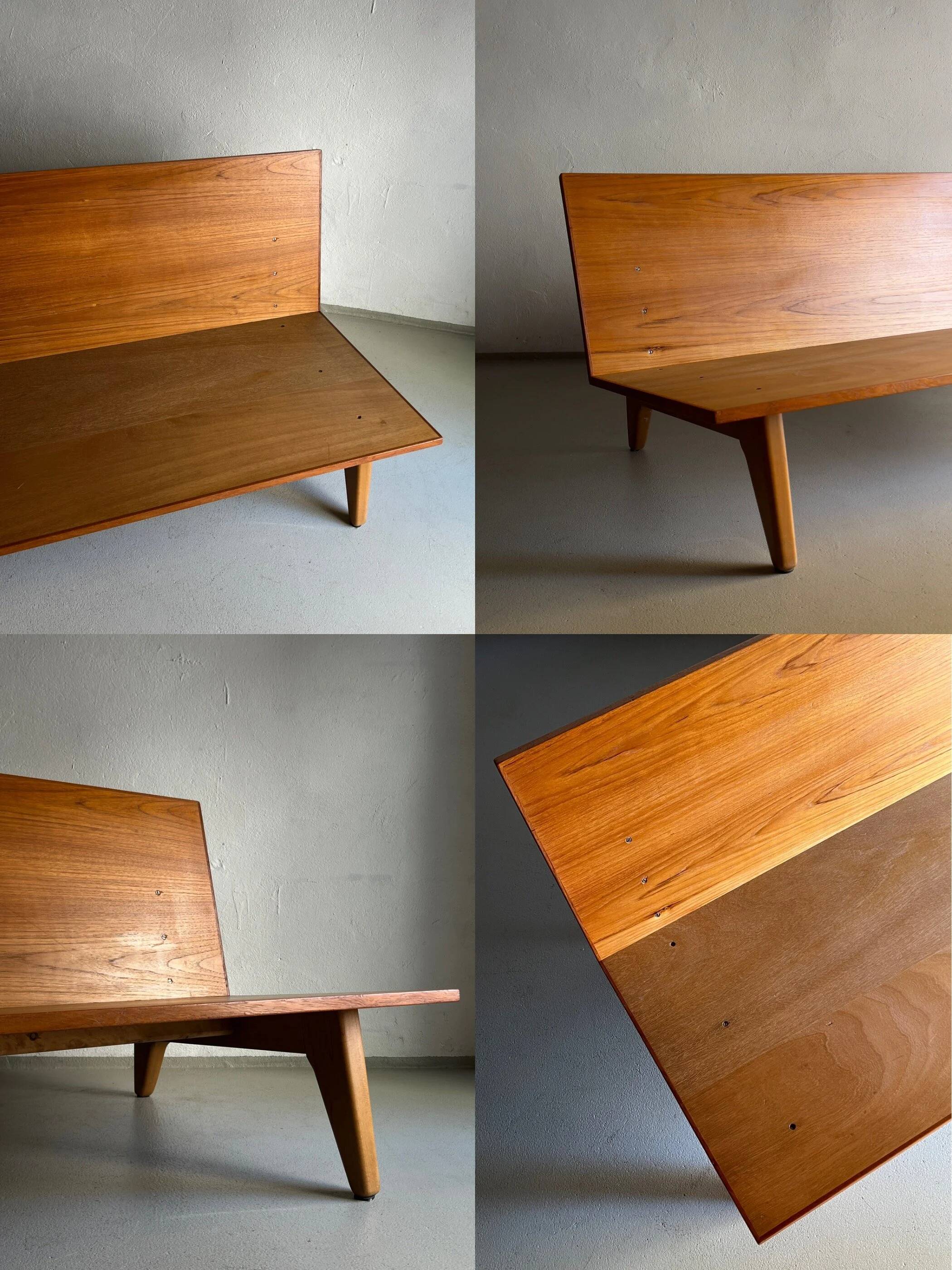 Teak daybed sofa by Gustaf Hiort Af Ornäs | Finland | 1950s