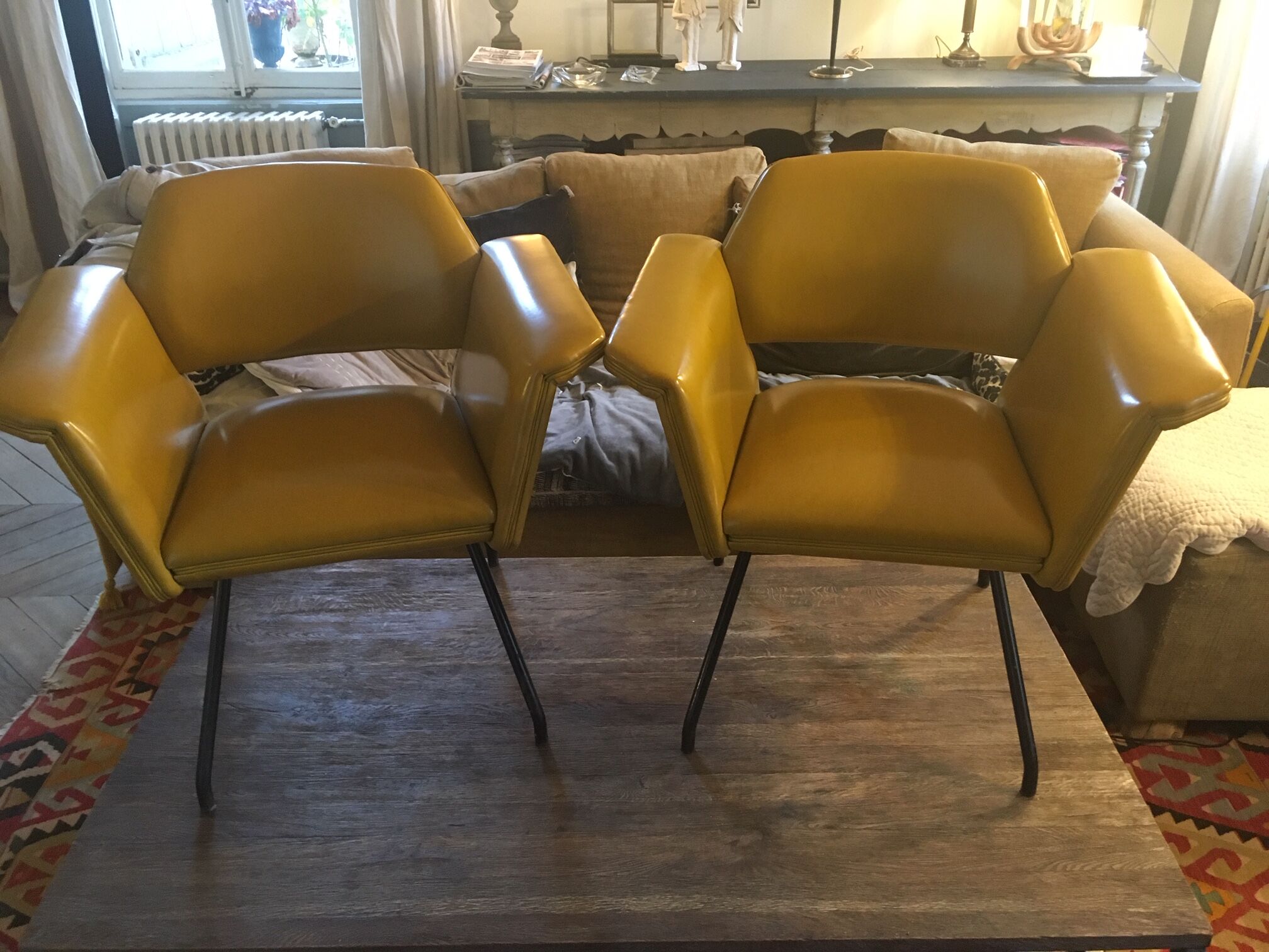 Prism model armchairs by Joseph André Motte