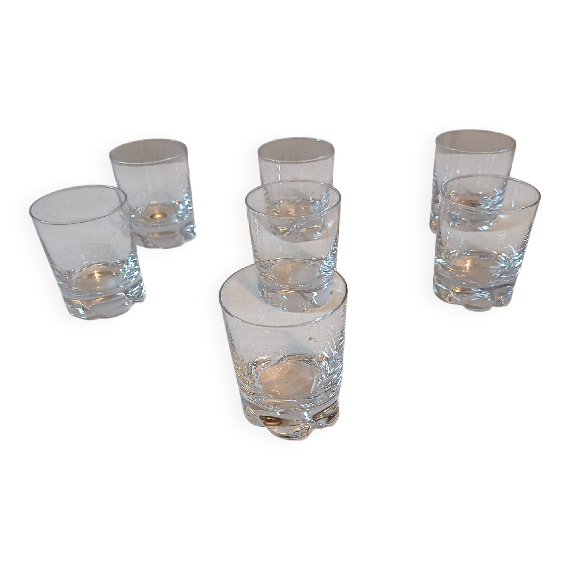7 Digestif Glasses "Daum"