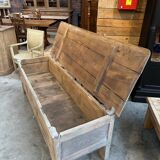 Banc Coffre en chêne massif Fin XIXème