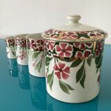 Flowered ceramic pots
