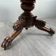 Carved wooden pedestal table with a marble top, Napoleon III period