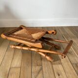 Folding stool in beech wood and mulching years 40-50