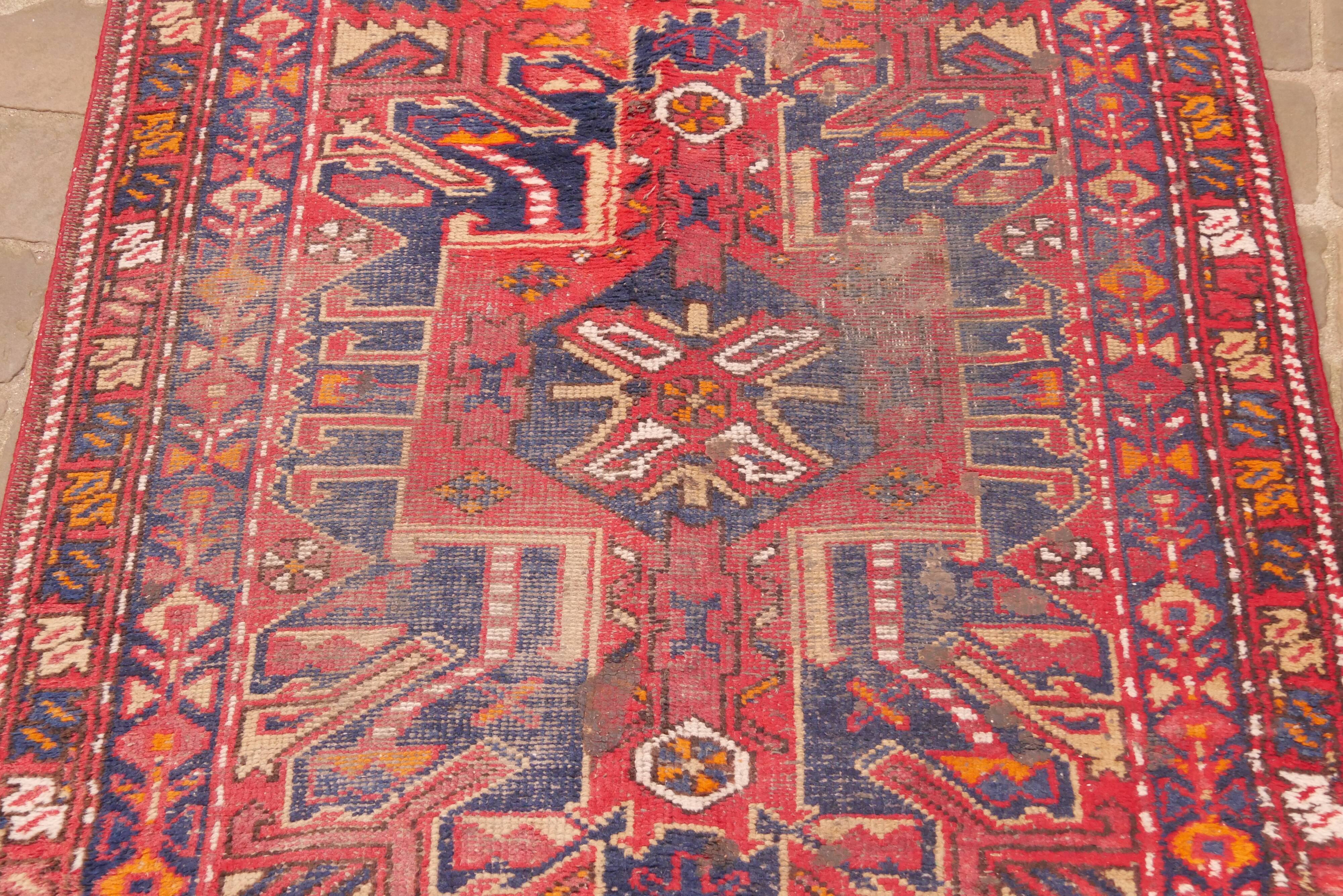 Handmade Oriental carpet of Persian corridor Hamadan