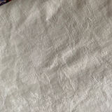 Large white cotton tea towel with damask thread.