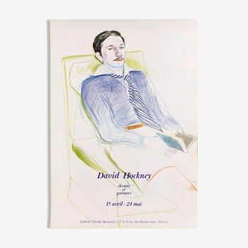 Poster Portrait of Jacques de Bascher, David Hockney 1975