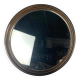 Round Smoked Plexiglas Mirror – GILAC n°1813 – Vintage 1970s