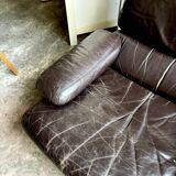 Brown leather armchair