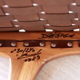 Pair of Teak & Leather heaters - model "Los Angeles" - Olivier de Schrijver