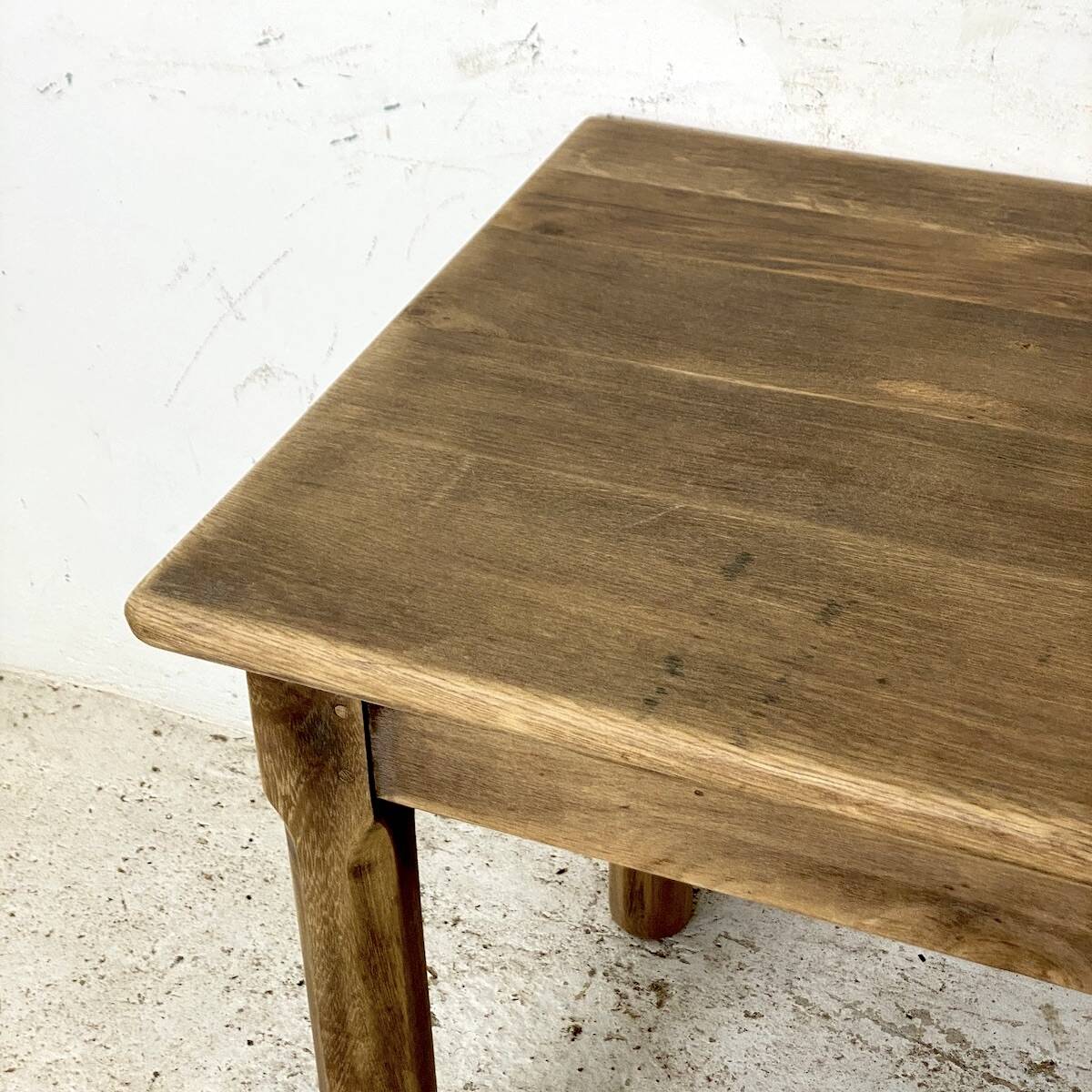 Vintage 1960s refectory table in solid raw oak