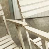 Garden furniture table and 4 armchairs 60's in its juice