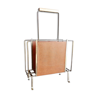 Brass magazine door, vintage magazine holder