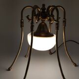 Medusa lamp in brass and opaline