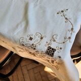 Nappe et serviettes anciennes cousues main
