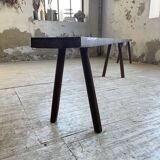 Solid oak farm bench 3m