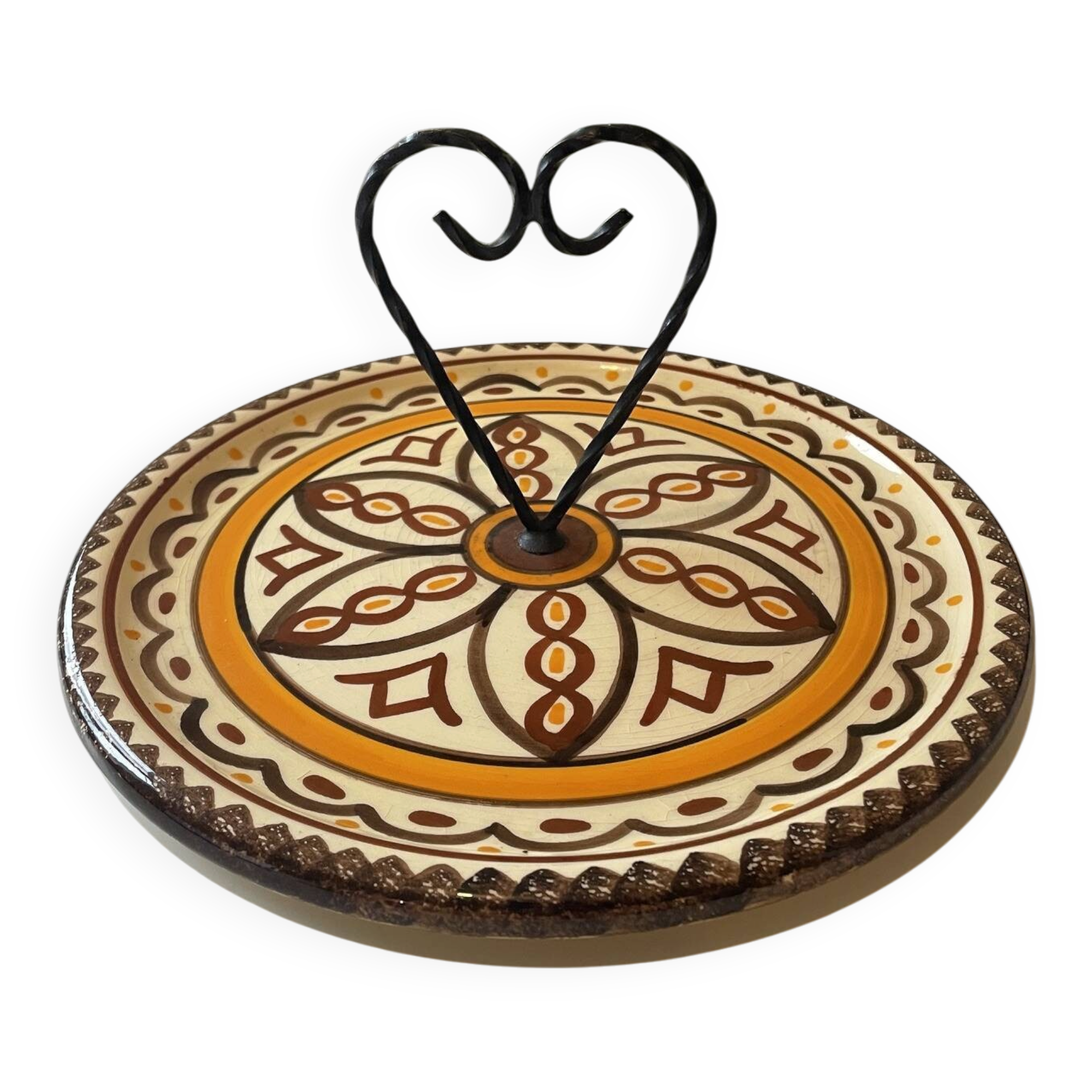 Magnificent cheese board HB Quimper – Hand-painted earthenware