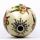 Art Deco vase Orchies, enamels on crackled background, stylised flowers