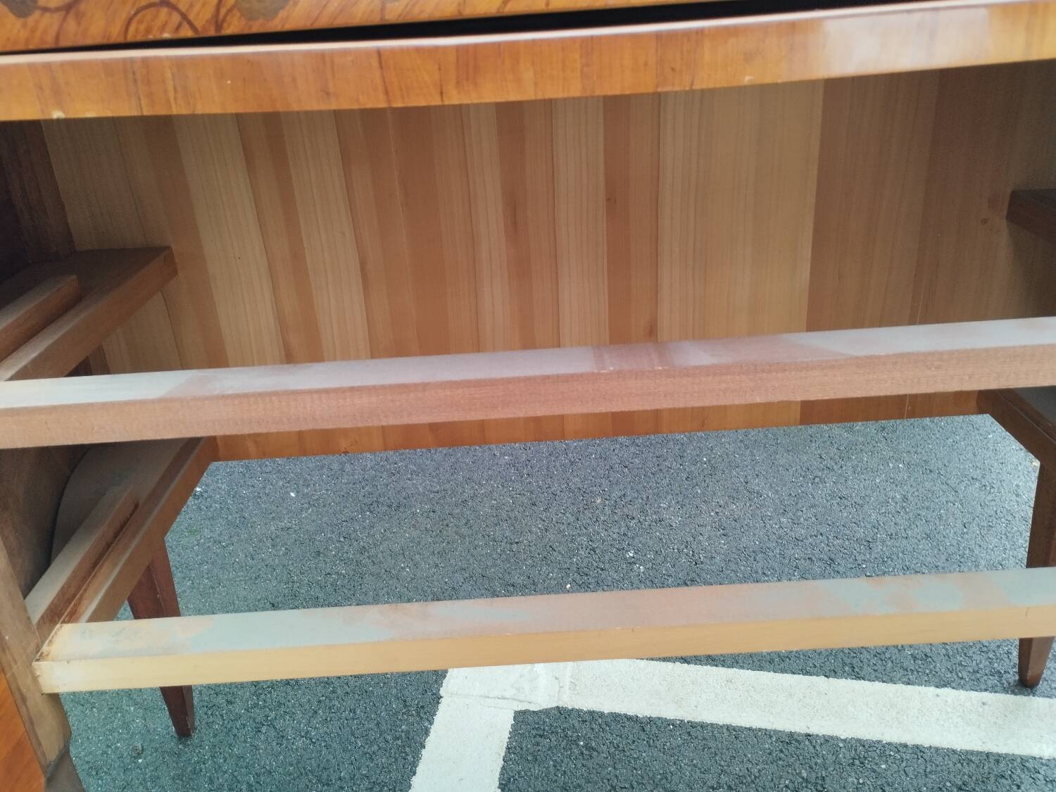 Old louis xv style marquetry chest of drawers