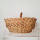 Vintage wicker basket – bohemian decorative storage