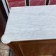 Solid wood buffet Louis XVI style with veined white marble