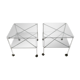 Paire de chariots en verre postmodernes Mod. Biplano de Bruno Munari pour Robots, Italie