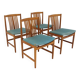 Set de 4 chaises scandinave en teck, Ulferts, Tibro, Suède, 1960