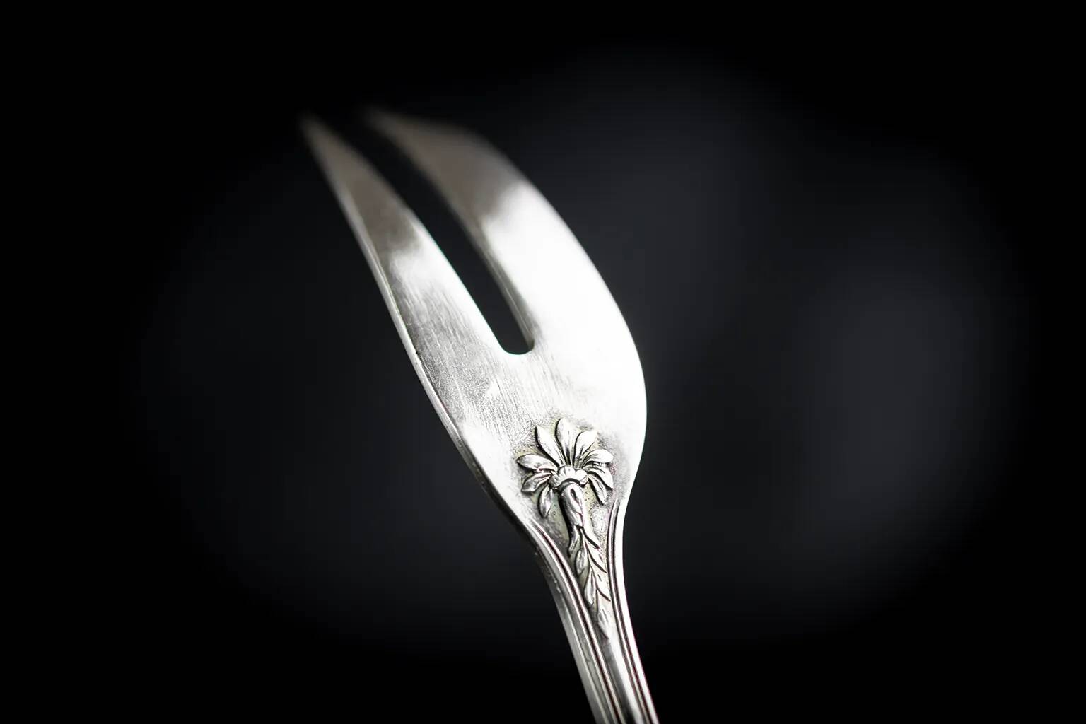 Alfenide – Christofle six silver-plated shellfish forks