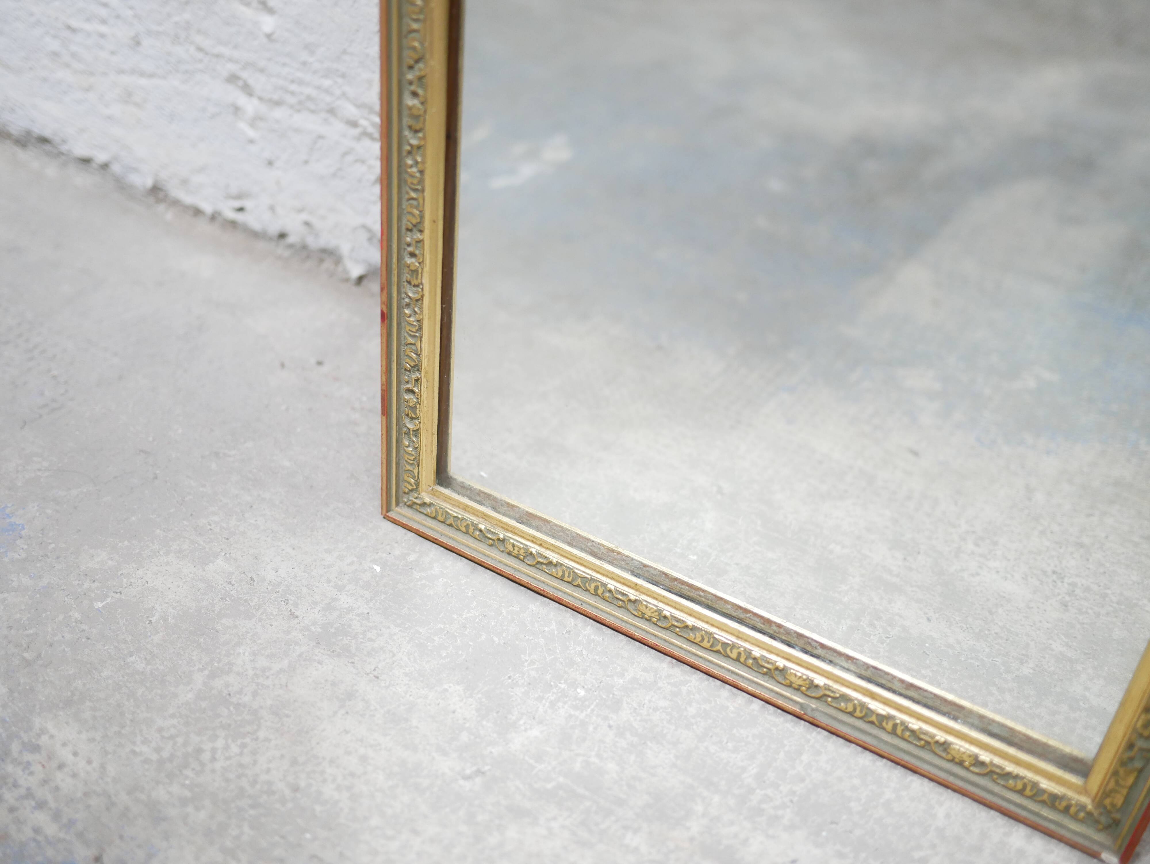 Vintage mirror in gilded wood 126cm x 28cm