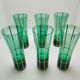 6 Emerald green orangeade glasses