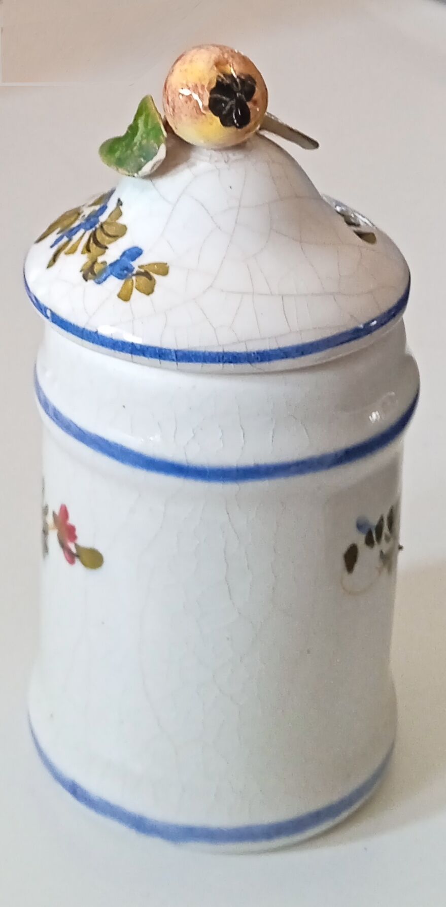 Small old earthenware spice pot