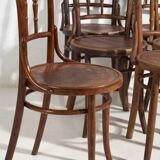 Antique Parisian café-style chairs (c. 1920). Set of 6, no. 3