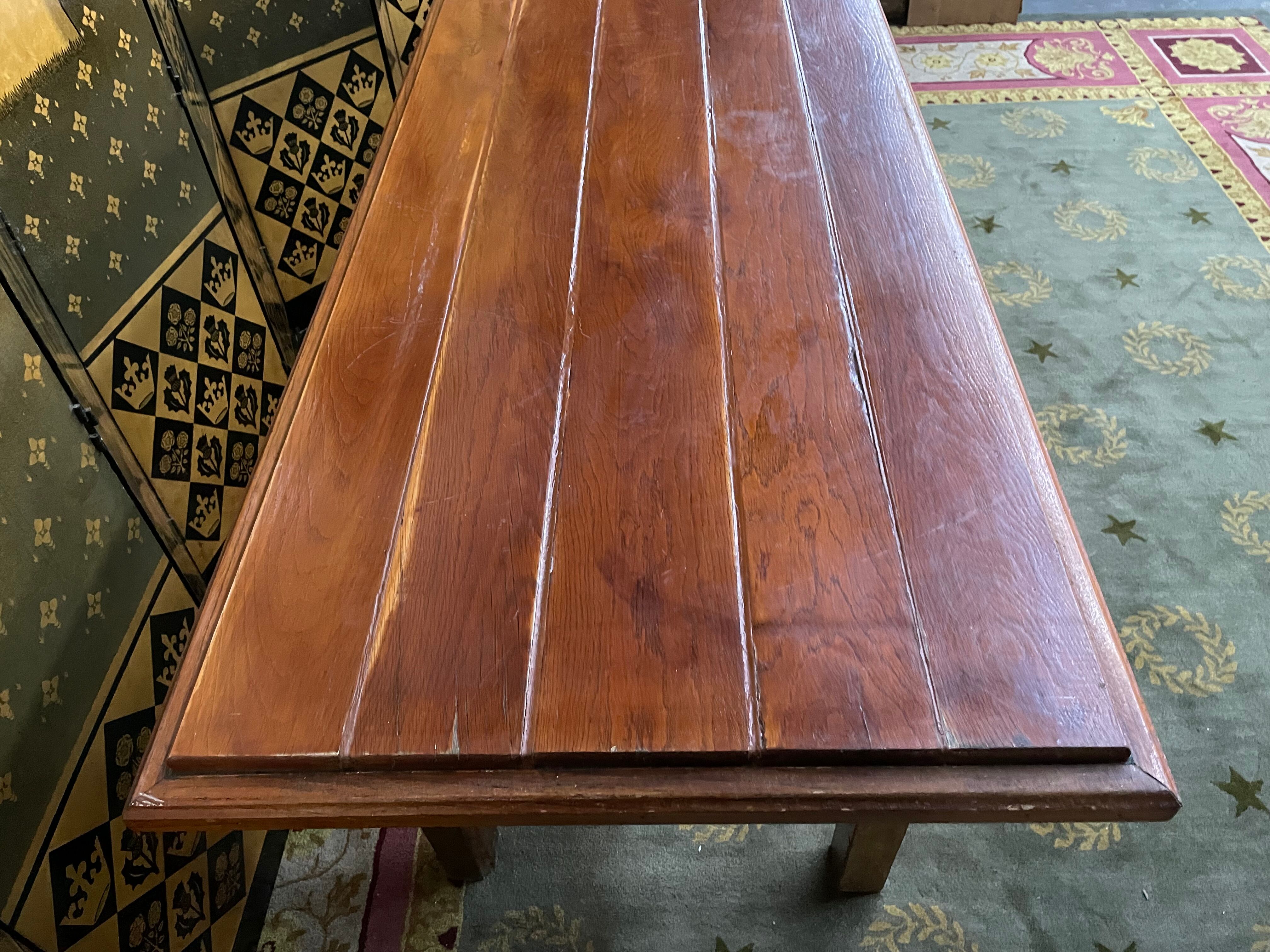 Solid oak farmhouse table