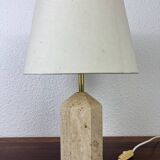 Lampe en travertin, années 80