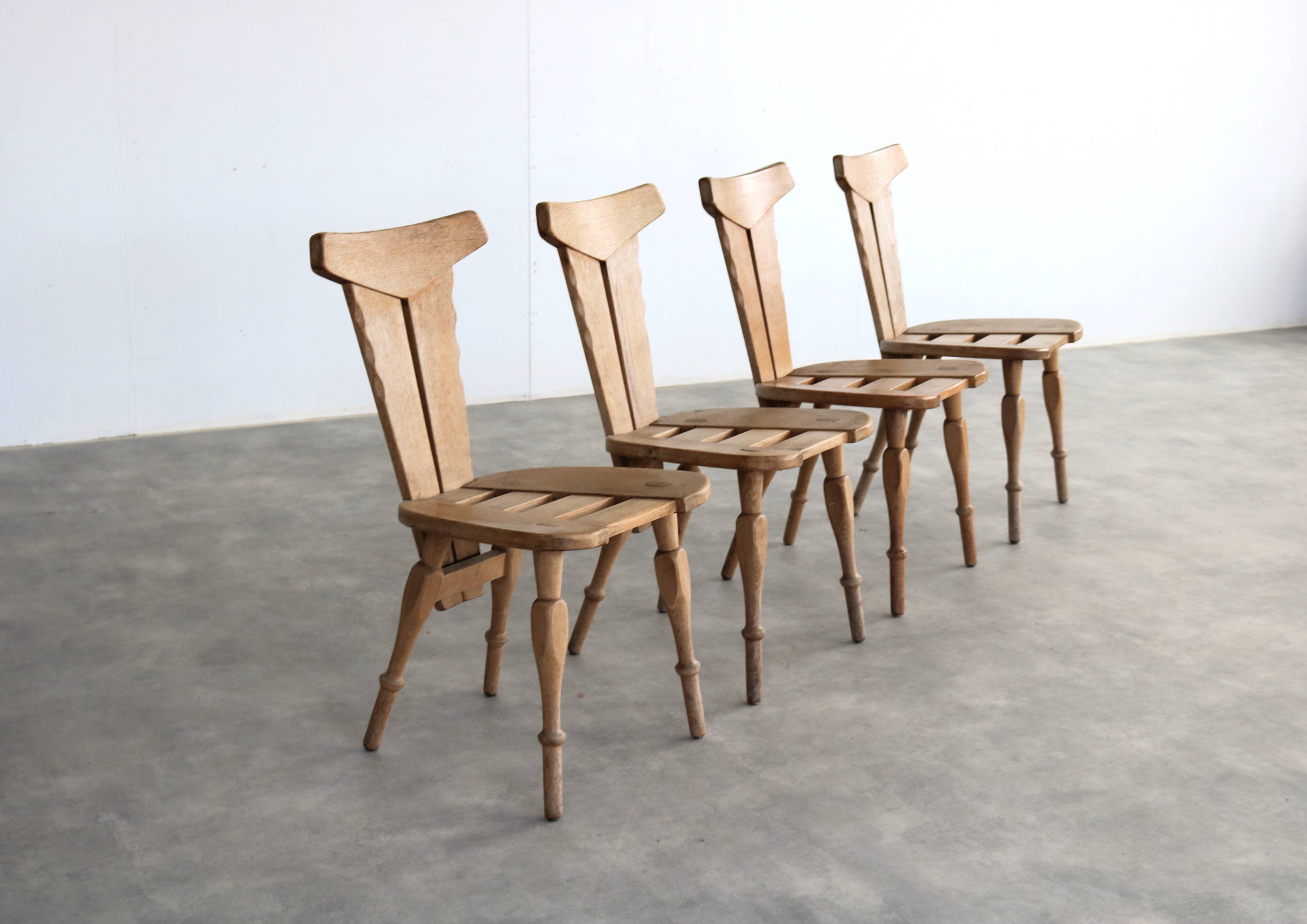 Brutalist dining chairs | chairs | 1960s | set of 4